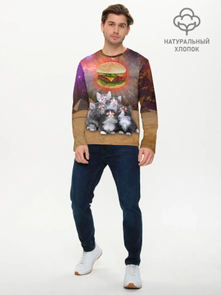 Мужской лонгслив базовый / Египетские Коты