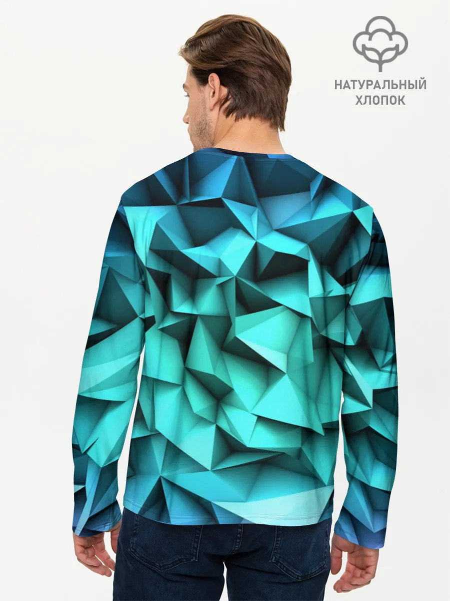 Мужской лонгслив базовый / abstraction geometry