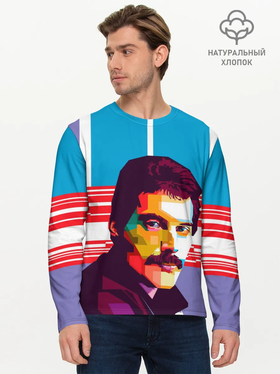 Мужской лонгслив базовый / Фредди Меркьюри