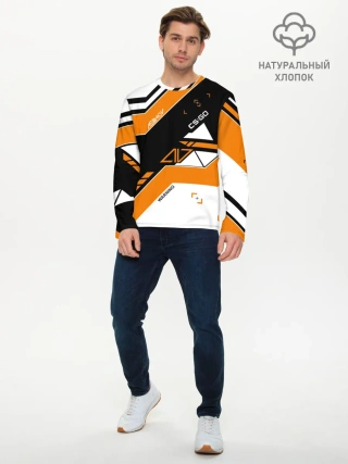 Мужской лонгслив базовый / CS:GO - Asiimov Inverted