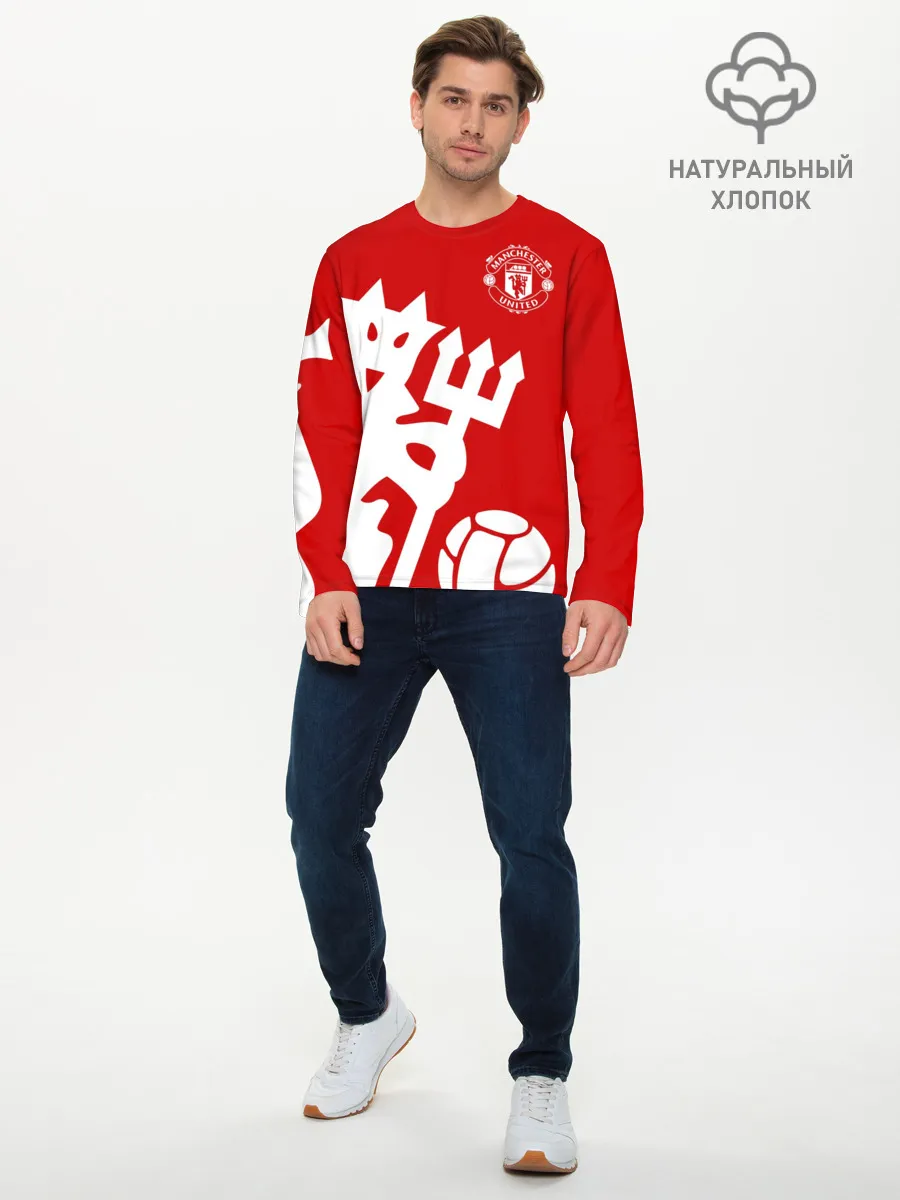 Мужской лонгслив базовый / Манчестер Юнайтед