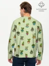 Мужской лонгслив базовый / Веселый кактус