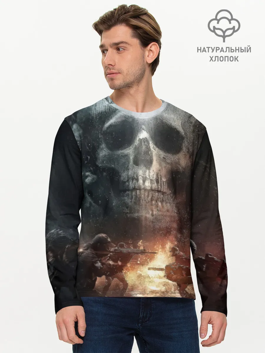 Мужской лонгслив базовый / Battlefield Череп