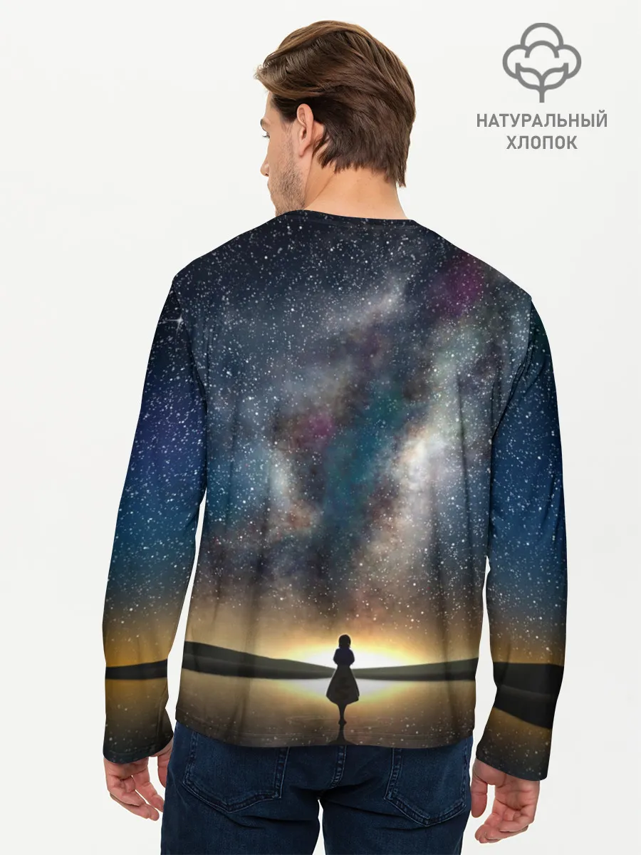 Мужской лонгслив базовый / VIOLET EVERGARDEN. Космос