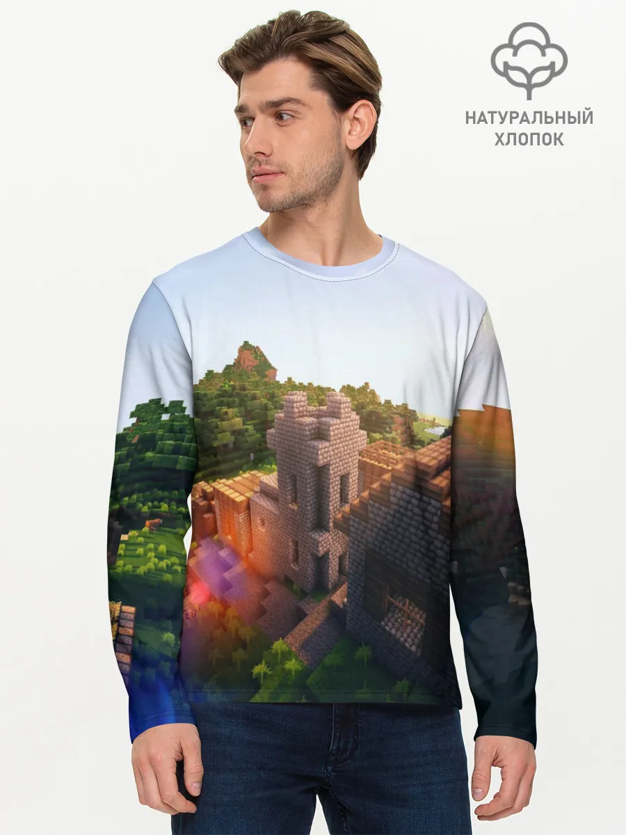 Мужской лонгслив базовый / Minecraft