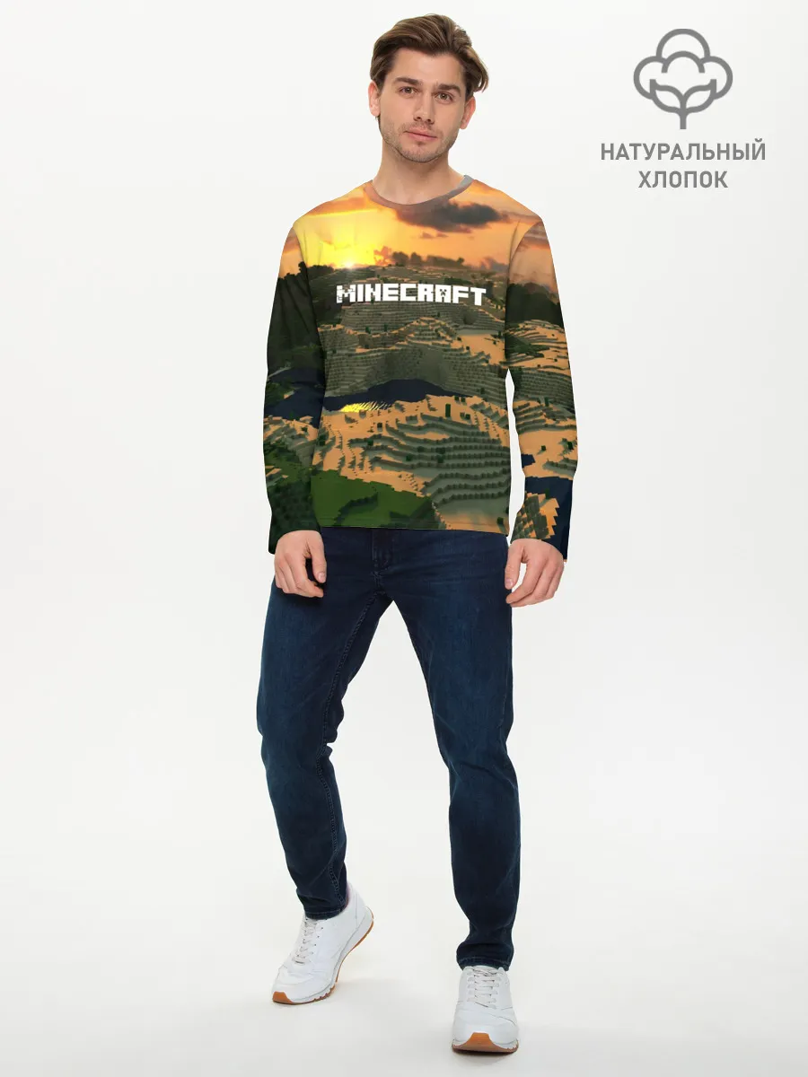 Мужской лонгслив базовый / MINECRAFT