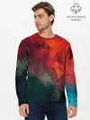 Мужской лонгслив базовый / Краски Абстракт