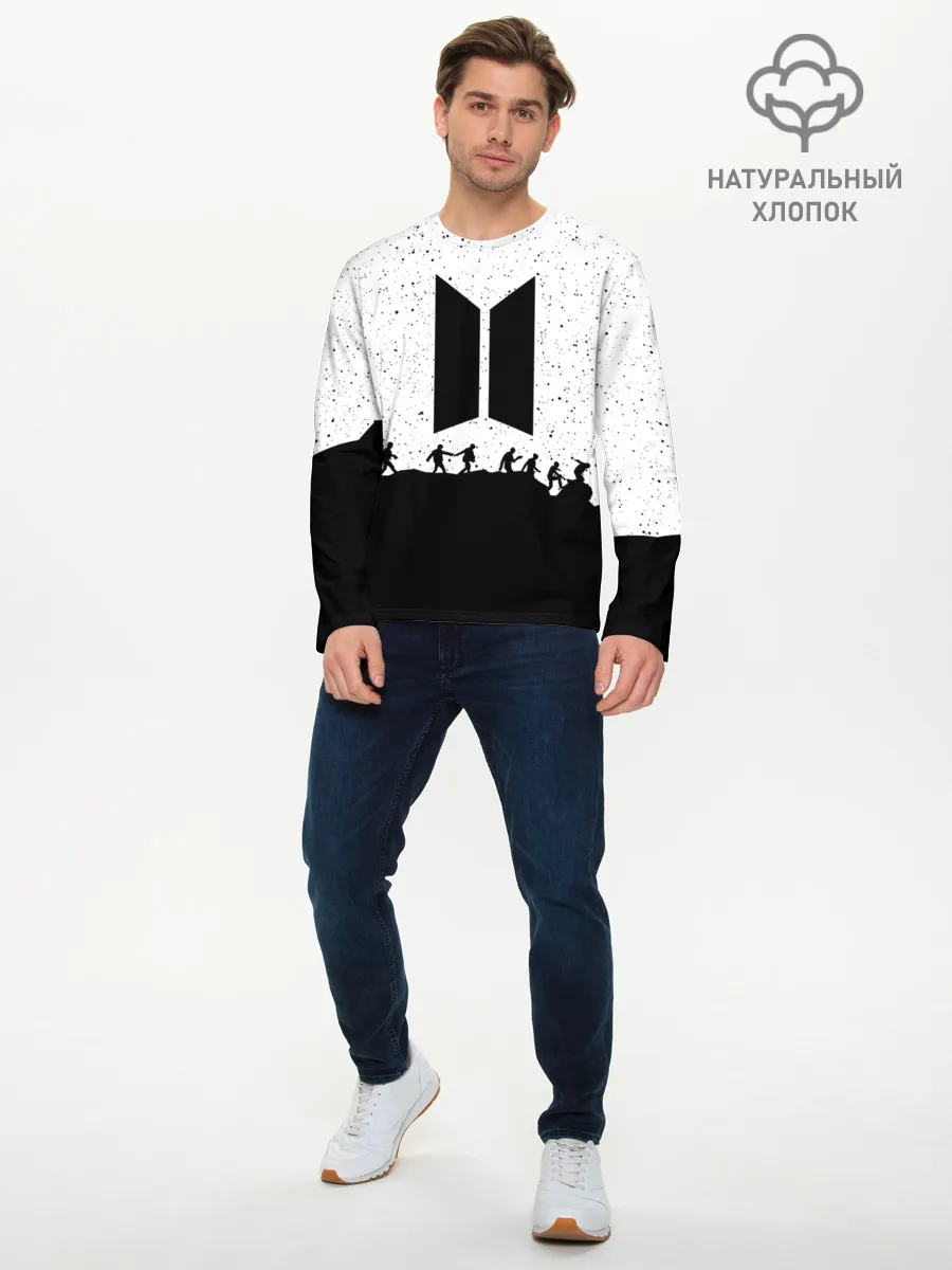 Мужской лонгслив базовый / BTS STARS | БТС ЗВЁЗДЫ