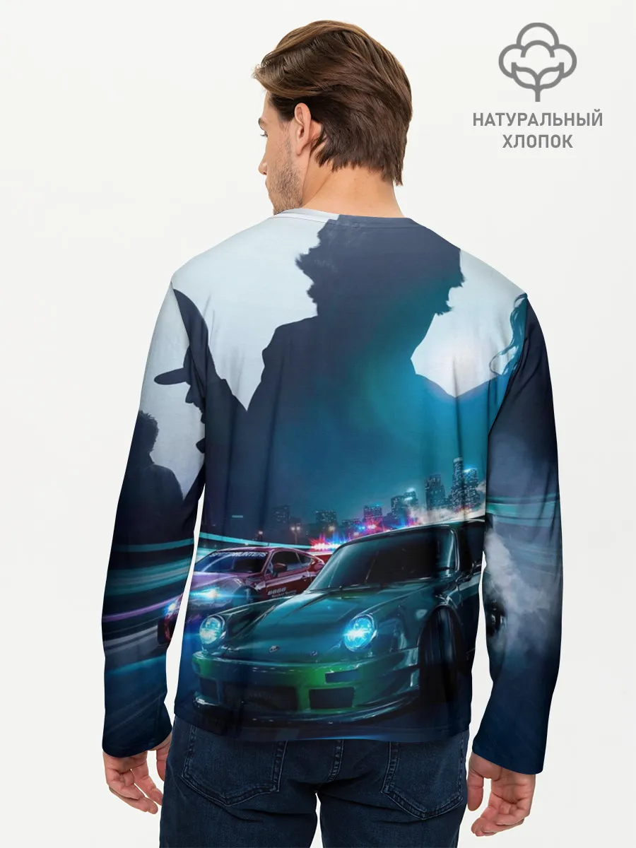 Мужской лонгслив базовый / Need for Speed