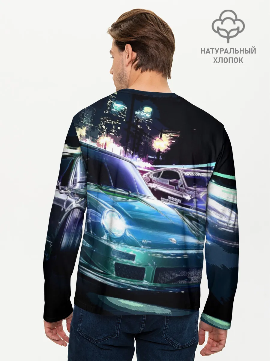 Мужской лонгслив базовый / Need for Speed