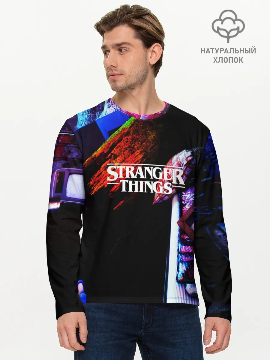 Мужской лонгслив базовый / Очень странные дела