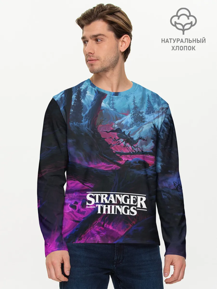 Мужской лонгслив базовый / Очень странные дела