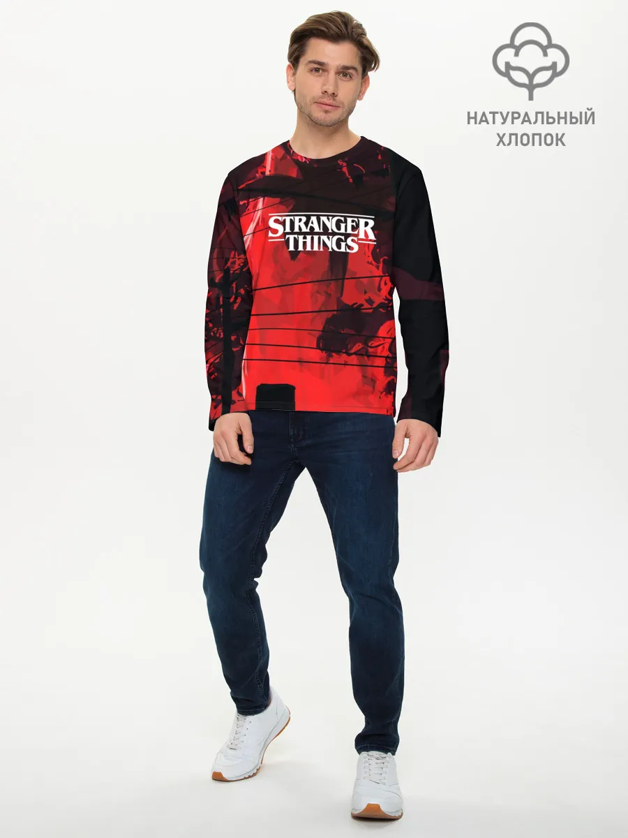 Мужской лонгслив базовый / Очень странные дела 2019
