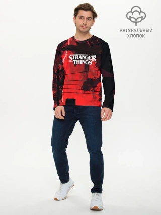Мужской лонгслив базовый / Очень странные дела 2019