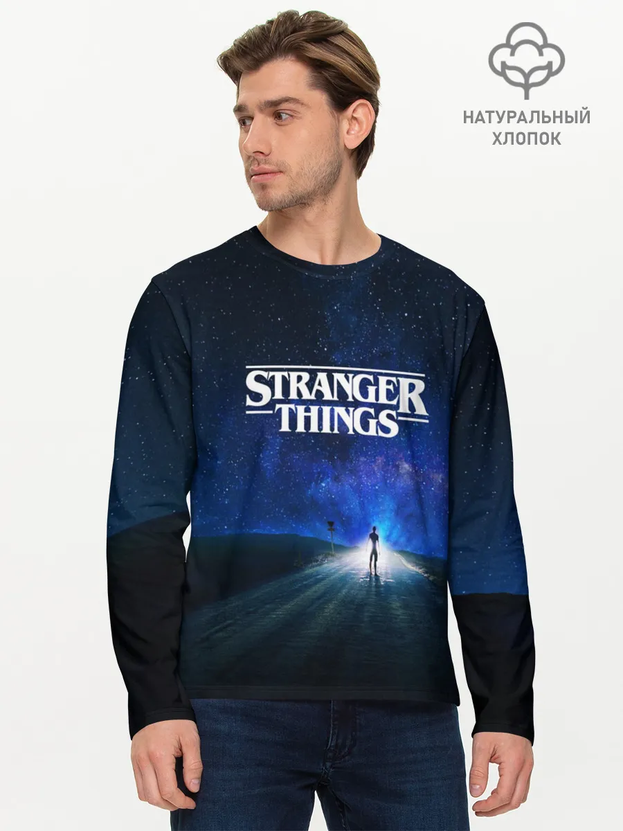 Мужской лонгслив базовый / Очень странные дела