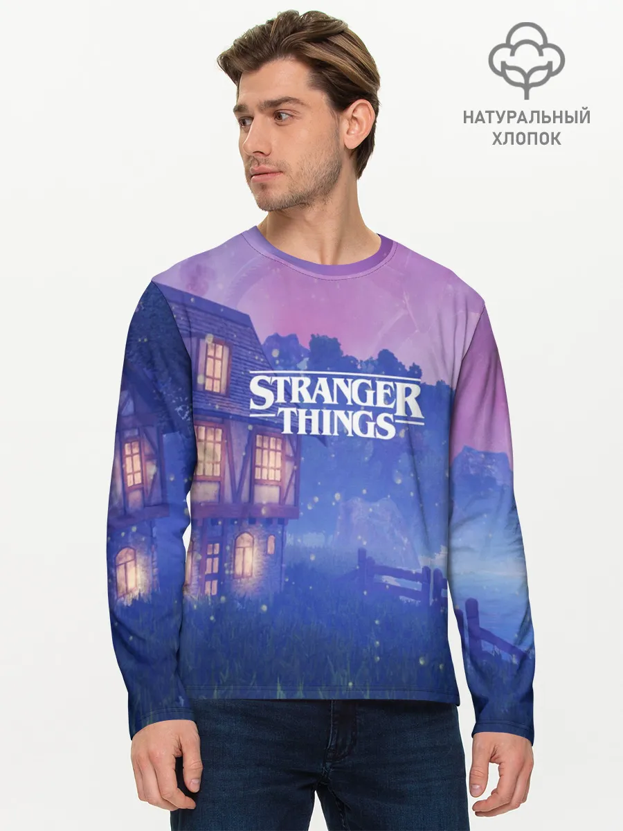 Мужской лонгслив базовый / Очень странные дела