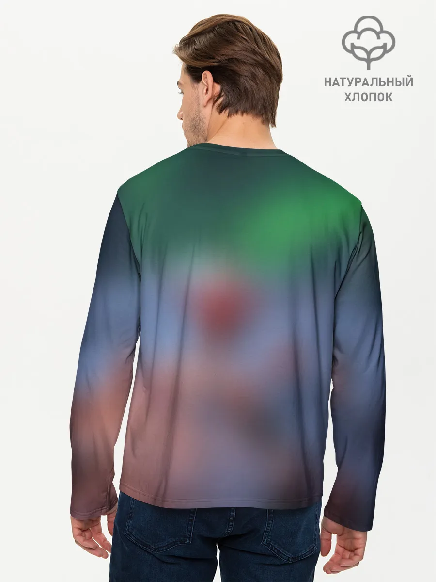 Мужской лонгслив базовый / Дед мороз и снеговики-зомби