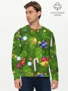 Мужской лонгслив базовый / Ёлка новогодняя