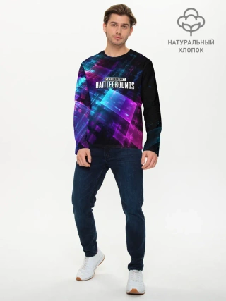 Мужской лонгслив базовый / Pubg neon style 2019