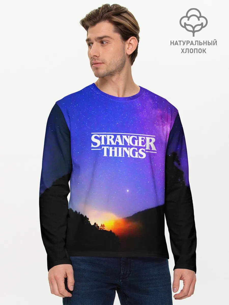Мужской лонгслив базовый / Очень странные дела