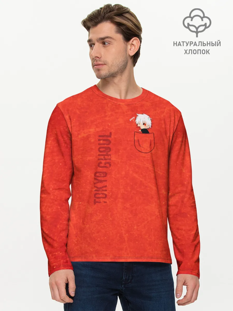 Мужской лонгслив базовый / Токийский гуль