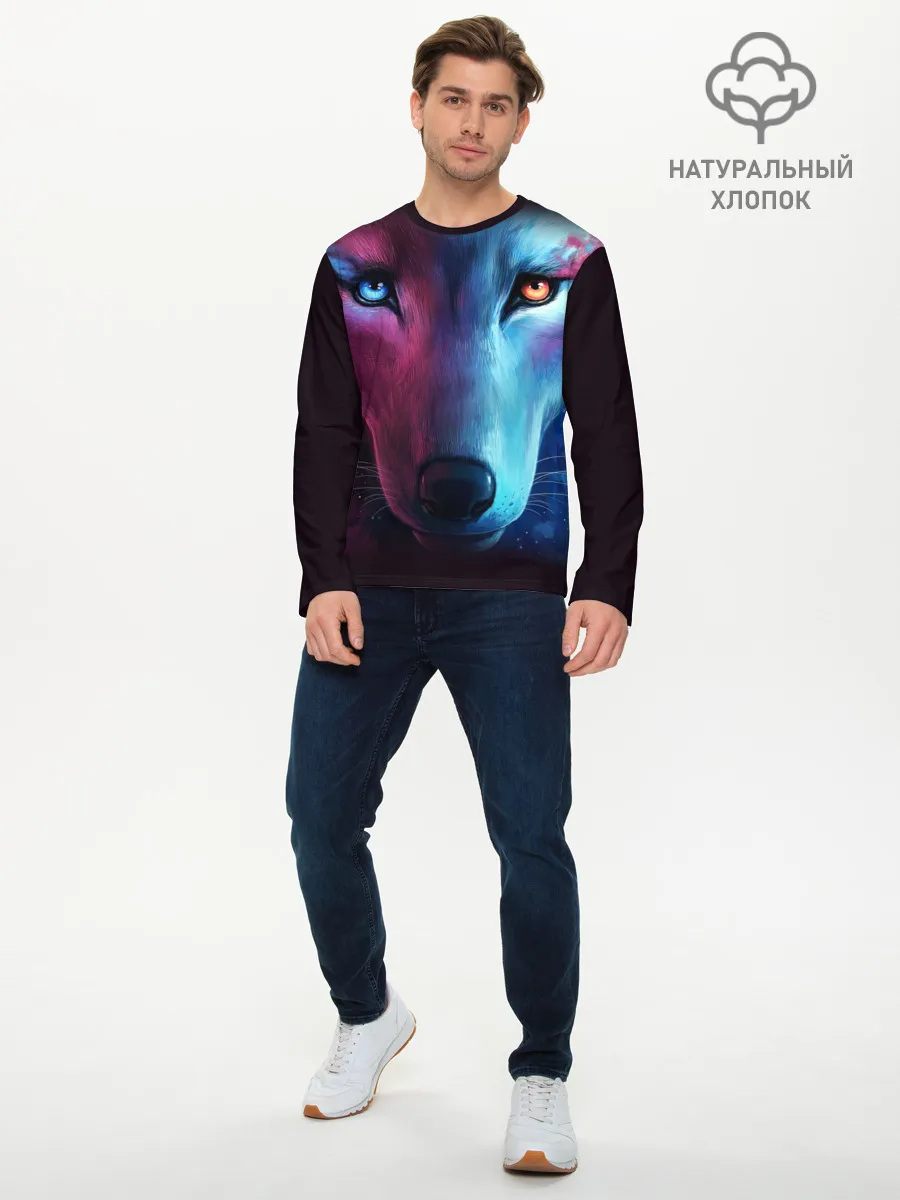 Мужской лонгслив базовый / NEON WOLF | НЕОНОВЫЙ ВОЛК