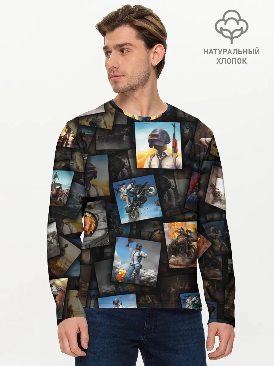 Мужской лонгслив базовый / PUBG