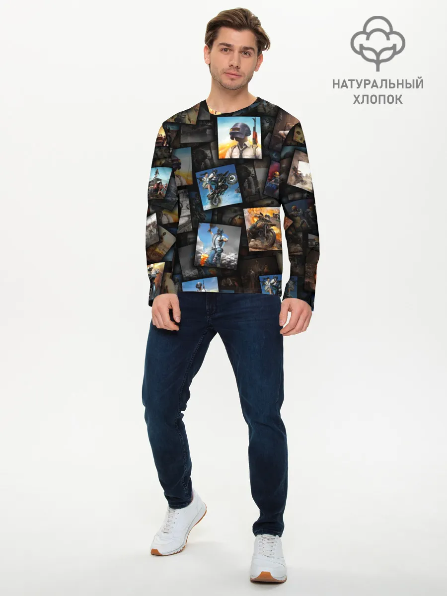 Мужской лонгслив базовый / PUBG