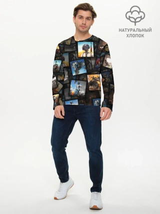 Мужской лонгслив базовый / PUBG