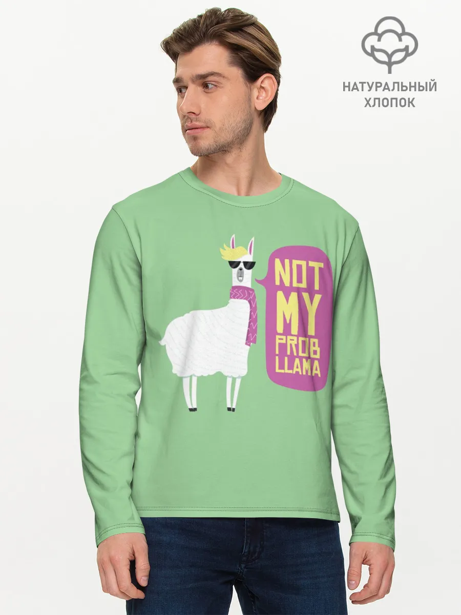Мужской лонгслив базовый / Лама