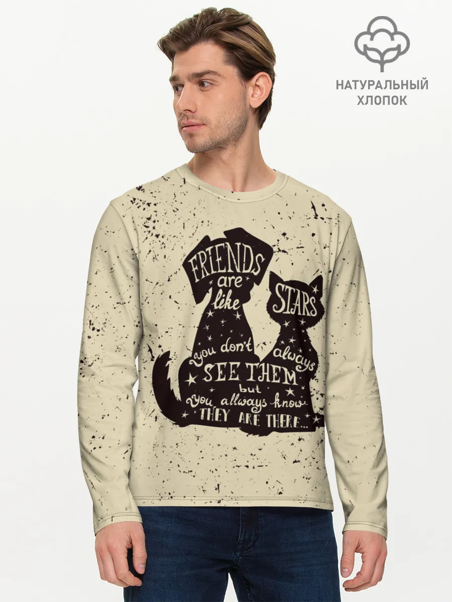 Мужской лонгслив базовый / Friends