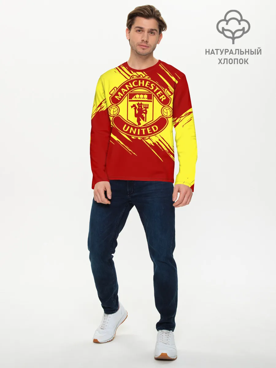 Мужской лонгслив базовый / Манчестер Юнайтед