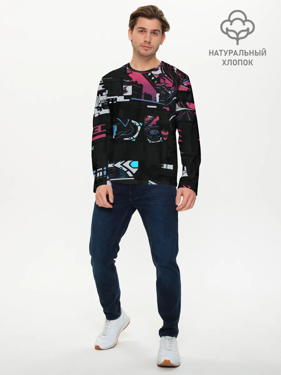 Мужской лонгслив базовый / Неонуар | CS:GO