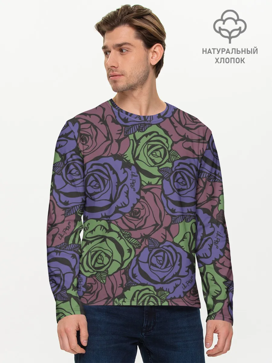 Мужской лонгслив базовый / Розы Лил Пипа
