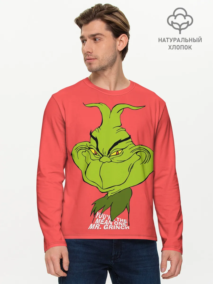 Мужской лонгслив базовый / Mr. Grinch