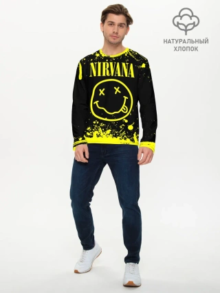 Мужской лонгслив базовый / Nirvana