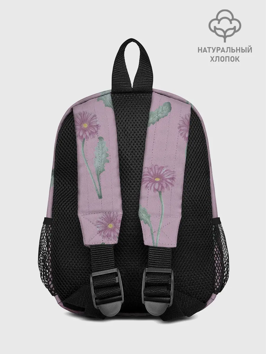 Рюкзак детский / Розовые герберы на розовом фоне