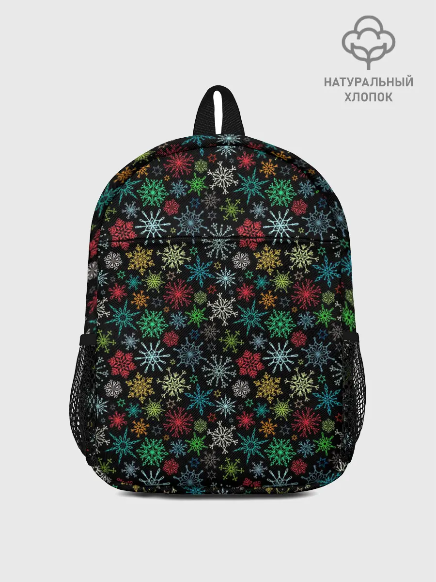 Рюкзак детский / Разноцветные Снежинки