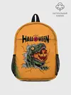 Рюкзак детский / Т-Рекс с тыквой в пасте | Хэллоуин