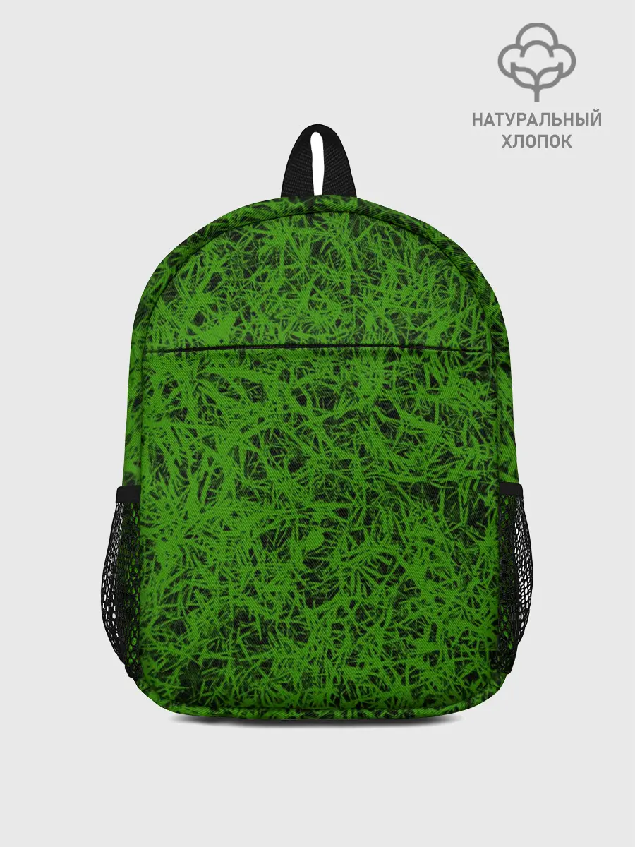 Рюкзак детский / зелёный паттерн