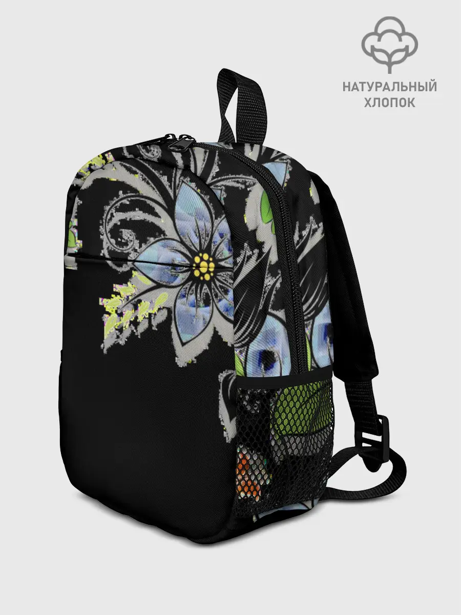 Рюкзак детский / Цветочная композиция с бабочками