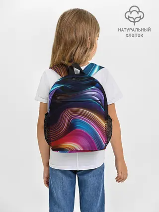 Рюкзак детский / Цветные неоновые волны