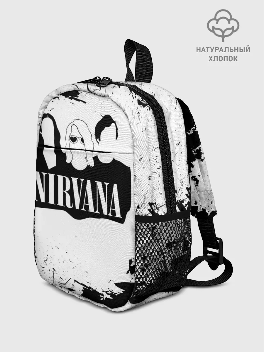 Рюкзак детский / Нирвана Рок Группа Гранж ЧБ | Nirvana