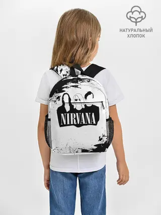 Рюкзак детский / Нирвана Рок Группа Гранж ЧБ | Nirvana