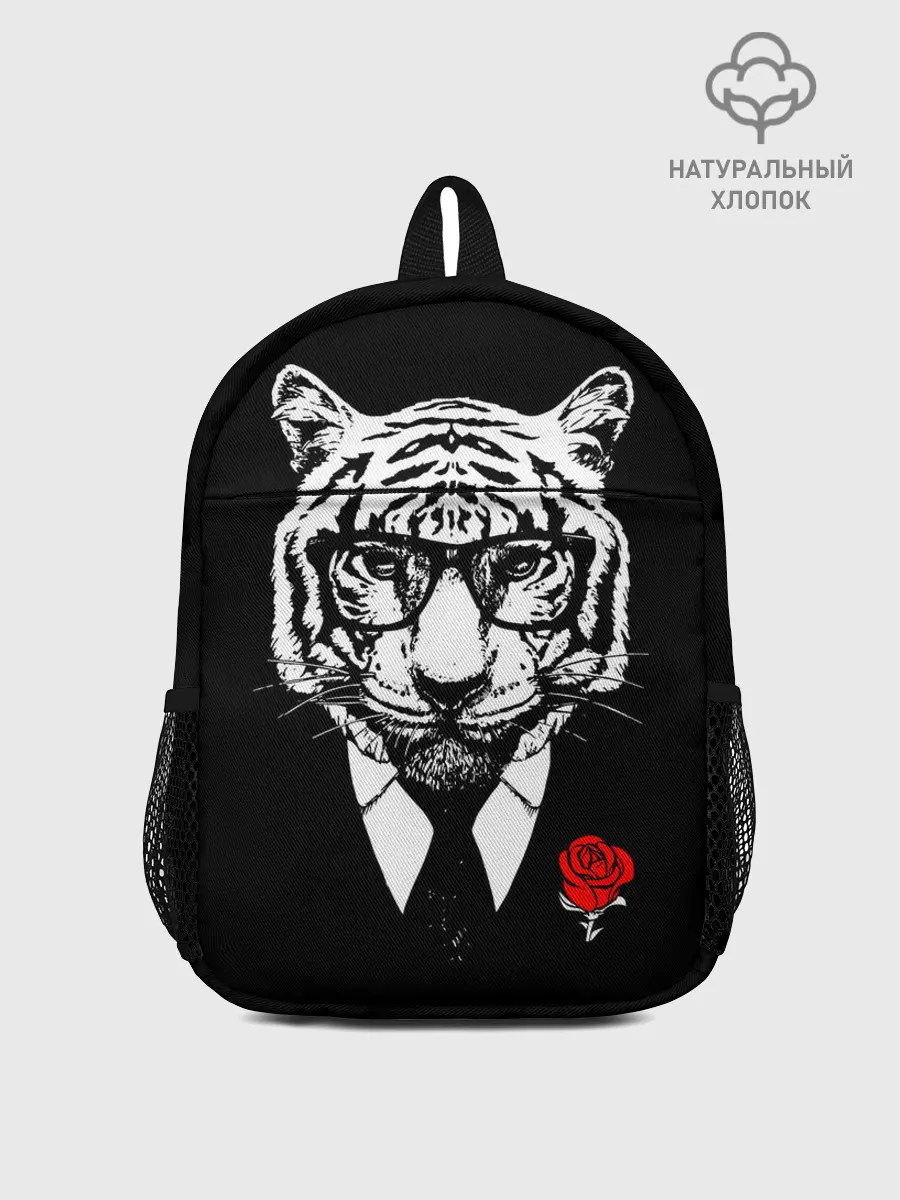 Рюкзак детский / Тигр с красной розой