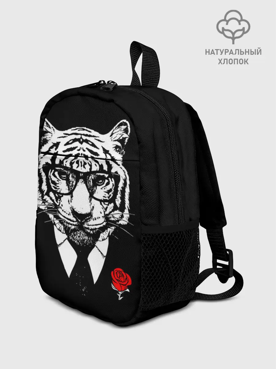 Рюкзак детский / Тигр с красной розой