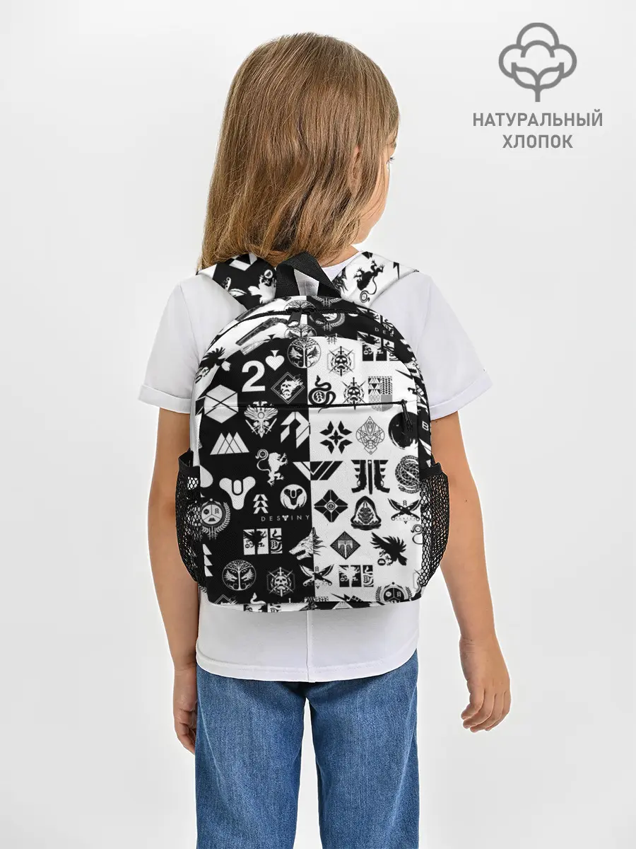 Рюкзак детский / DESTINY LOGOBOMBING ЧЁРНО БЕЛОЕ