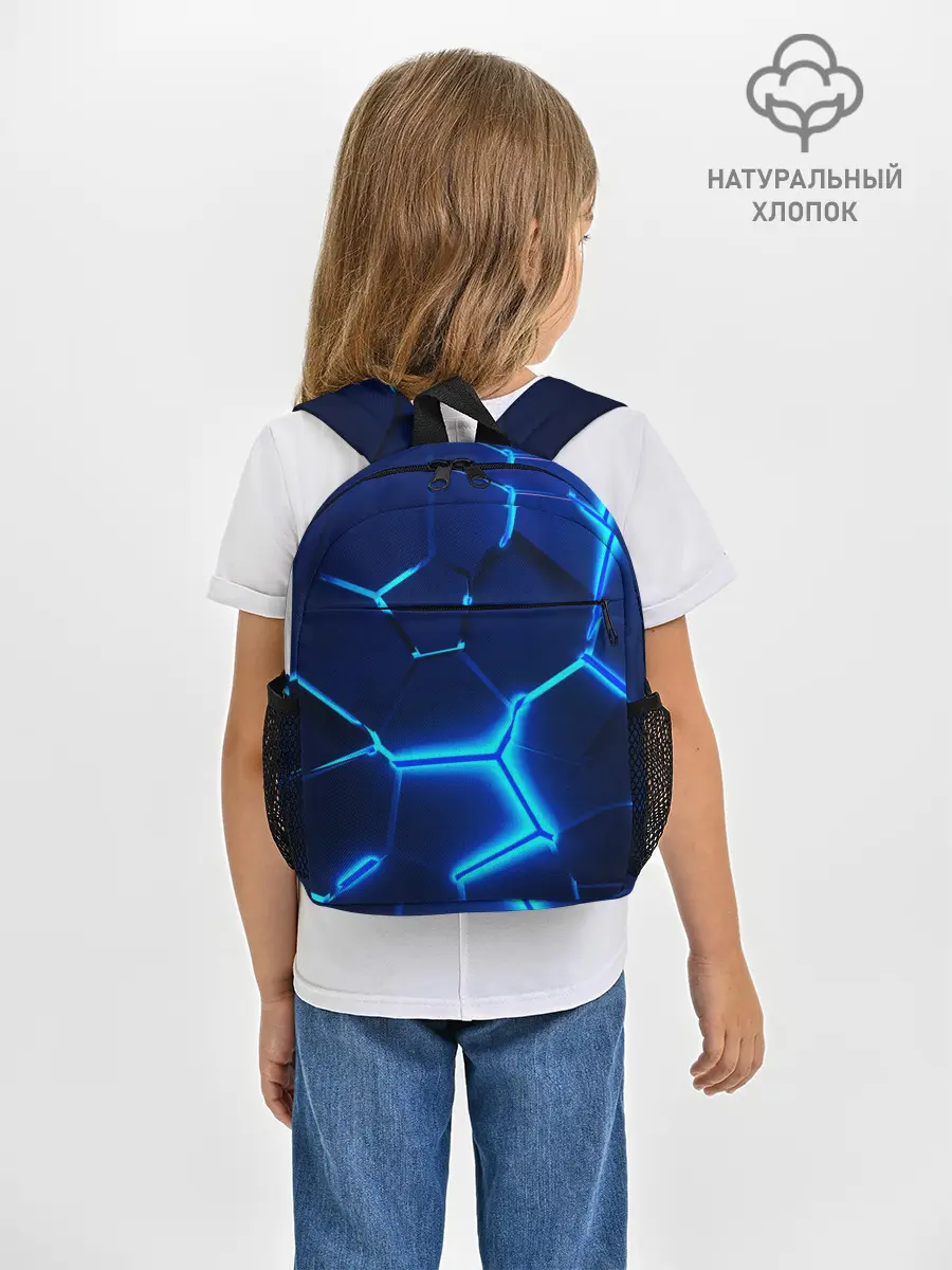 Рюкзак детский / 3D ПЛИТЫ | NEON STEEL | НЕОНОВЫЕ ПЛИТЫ