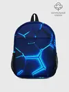 Рюкзак детский / 3D ПЛИТЫ | NEON STEEL | НЕОНОВЫЕ ПЛИТЫ