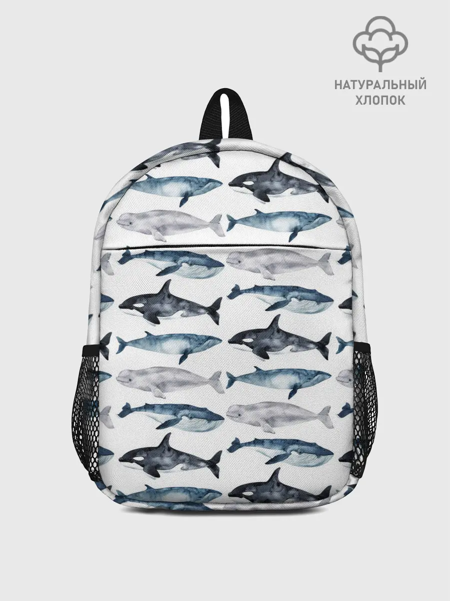Рюкзак детский / принт с китами
